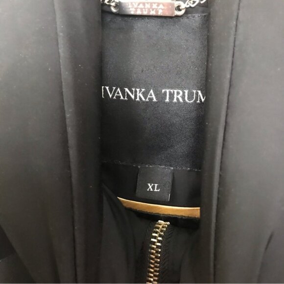 Ivanka Trump Belted Down Puffer Coat Jacket Parka Pockets Zip Warm Minimalist XL - Picture 7 of 16